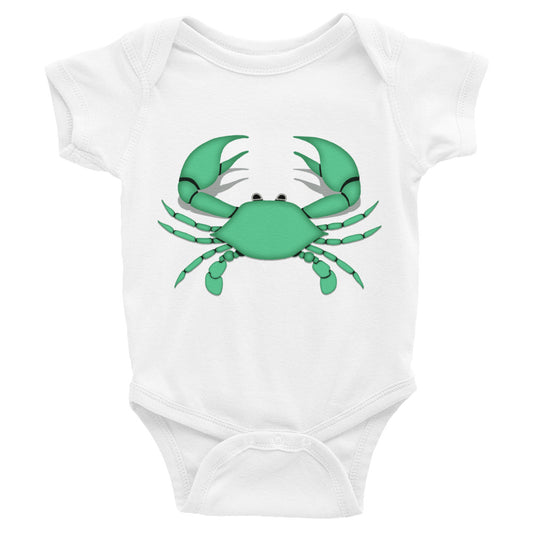 Cancer Onesie - Zodiac Symbol - Green Crab Design